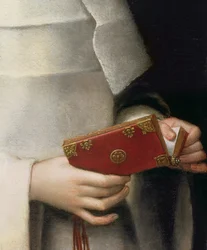 Porträtt av konstnärens syster i nunneklädsel olja på duk detalj av 79749